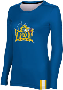 ProSphere Drexel Dragons Womens Navy Blue Solid LS Tee