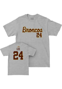 Robert Lee Western Michigan Broncos Grey NIL Script Short Sleeve Player T Shirt