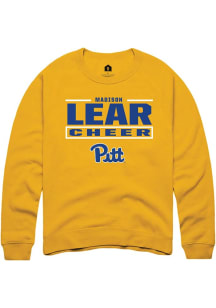 Madison Lear Pitt Panthers Mens Gold NIL Stacked Box Player Crew