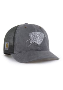 47 Oklahoma City Thunder Garment Dyed Trucker RF Adjustable Hat - Charcoal