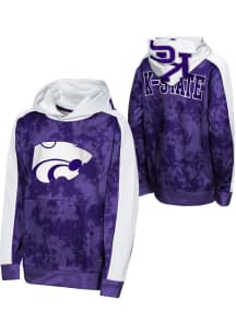 K-State Wildcats Youth Purple Offensive Tackle Long Sleeve Hoodie