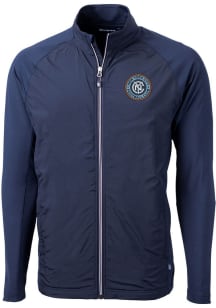 Cutter and Buck New York City FC Mens Navy Blue Adapt Eco Medium Weight Jacket