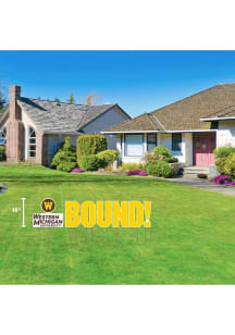 Western Michigan Broncos Bound Yard Sign - White