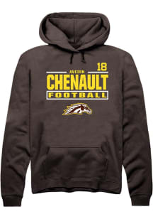 Aveion Chenault Western Michigan Broncos Mens Brown Football NIL Stacked Box Player Hood