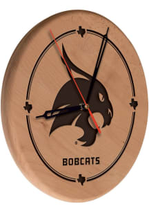 Texas State Bobcats Laser Engraved Wall Clock