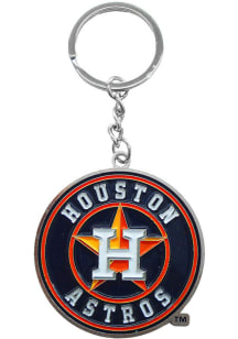 Houston Astros 3MM Silver Keychain - Navy Blue