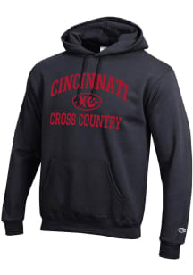 Champion Cincinnati Bearcats Mens Black Cross Country Icon Powerblend Long Sleeve Hoodie