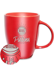 Detroit Pistons Sunburst Ceramic Lustre Ceramic Mug - Blue