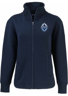 Cutter and Buck Vancouver Whitecaps FC Womens Navy Blue Roam Light Weight Jacket