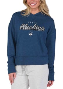 Concepts Sport UConn Huskies Womens Navy Blue Mainstream Hooded Sweatshirt