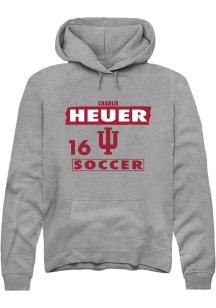 Charlie Heuer Indiana Hoosiers Mens Grey NIL Striped Player Hood