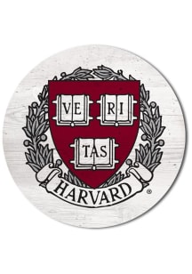 Legacy Harvard Crimson Circle Wood Magnet