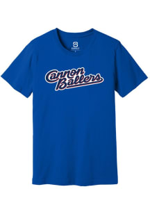 Summit Sportswear Kannapolis Cannon Ballers Blue Alt Logo Wordmark Short Sleeve T Shirt