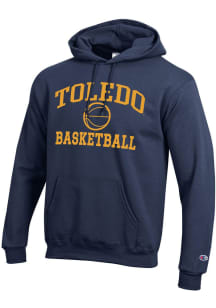 Champion Toledo Rockets Mens Navy Blue Basketball Icon Powerblend Long Sleeve Hoodie