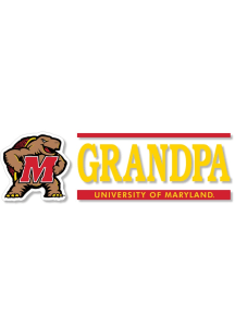 Maryland Terrapins 6x2 Grandpa Auto Decal - Red