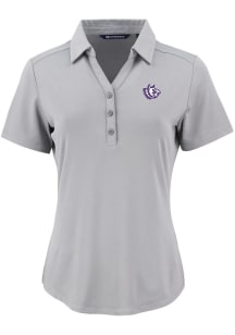 Cutter and Buck TCU Horned Frogs Womens Ash Vault Forge Eco Polo Short Sleeve Polo Shirt