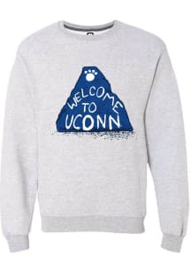 Summit Sportswear UConn Huskies Mens Grey School Specific Long Sleeve Crew Sweatshirt