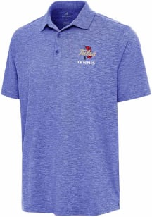 Antigua Tulsa Golden Hurricane Mens Royal Blue Tennis Par 3 Short Sleeve Polo