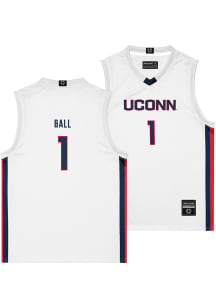 Solo Ball  Campus Ink UConn Huskies White NIL Jersey