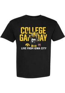 Something Inked Iowa Hawkeyes Youth Black ESPN College Gameday Herky Short Sleeve T-Shirt