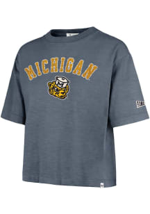 47 Michigan Wolverines Womens Black Well Worn Short Sleeve T-Shirt