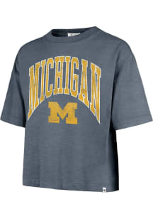47 Michigan Wolverines Womens Navy Blue Mindi Short Sleeve T-Shirt