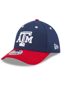 New Era Texas A&M Aggies Mens Navy Blue NCAA Replica 39THIRTY Modern Crown Flex Hat