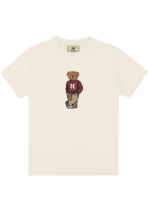 Crew Dog Harvard Crimson White Sweater Bear Short Sleeve Fashion T Shirt