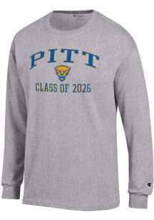 Champion Pitt Panthers Grey Font Class of 2026 Jersey Long Sleeve T Shirt