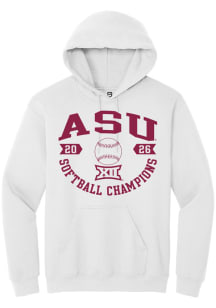 Summit Sportswear Arizona State Sun Devils Mens White Big 12 Softball Tournament Champions 2026 Lo..