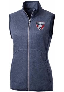 Cutter and Buck FC Dallas Womens Navy Blue Mainsail Vest