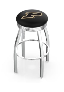 Purdue Boilermakers 3 Ring Chrome Seat Pub Stool - Silver