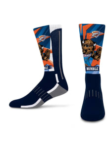 Oklahoma City Thunder Mascot Retro Vibes Mens Crew Socks