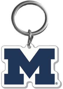 Michigan Wolverines Main Mark Acrylic Keychain - Navy Blue