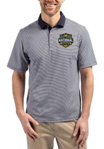 Cutter and Buck Michigan Wolverines Mens Navy Blue 2026 MBB Champions Virtue Eco Pique Micro Strip..
