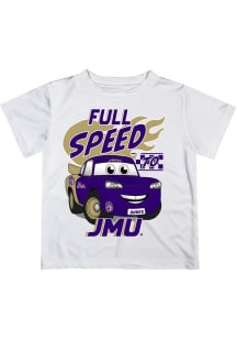 Vive La Fete James Madison Dukes Toddler White Full Speed Short Sleeve T-Shirt