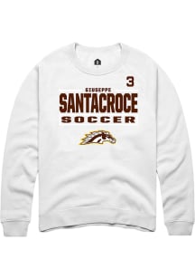 Giuseppe Santacroce Western Michigan Broncos Mens White NIL Stacked Box Player Crew