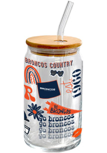 Denver Broncos 16oz Local Glass Can Pint Glass - White