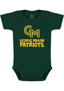 George Mason University Baby Green Playful Short Sleeve One Piece