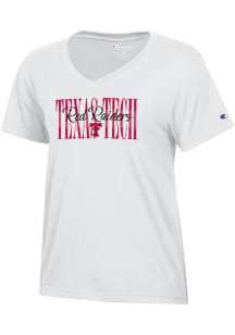 Champion Texas Tech Red Raiders Womens White Core Short Sleeve T-Shirt