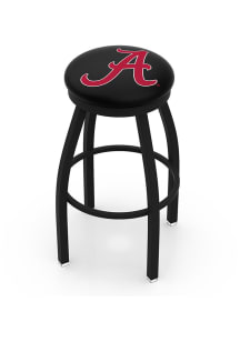 Alabama Crimson Tide Script Black Pub Stool - Black