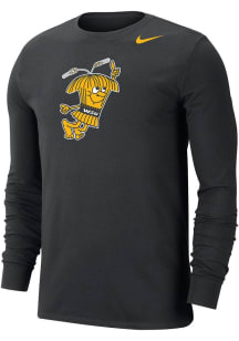 Nike Wichita State Shockers Black Vintage Logo DriFit Long Sleeve T Shirt