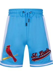 Pro Standard St Louis Cardinals Mens Light Blue Script Tail Shorts