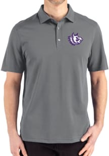 Cutter and Buck TCU Horned Frogs Graphite Vault Advantage Refresh Pique Big and Tall Polo
