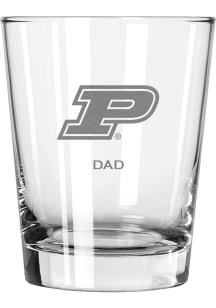 Purdue Boilermakers Dad 15oz Rock Glass - White