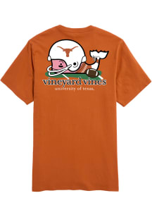 Vineyard Vines Texas Longhorns Burnt Orange Football Whale Short Sleeve T Shirt
