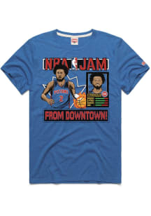 Cade Cunningham Detroit Pistons Blue NBA Jam 2.0 Short Sleeve Fashion Player T Shirt