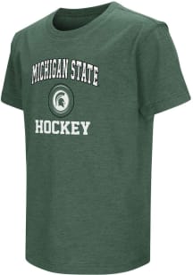 Colosseum Michigan State Spartans Youth Green Hockey No 1 Short Sleeve T-Shirt