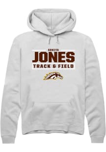 Soniya Jones Western Michigan Broncos Mens White NIL Stacked Box Player Hood