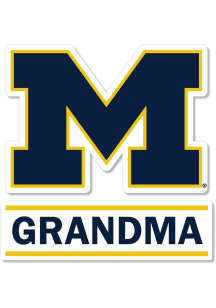 Michigan Wolverines 3 Inch Grandma Auto Decal - Blue